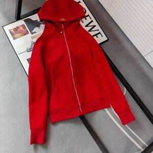 lululemon Scuba Collection Hoodie Full-Zip Slim Fit Hoodie Jacket, Red